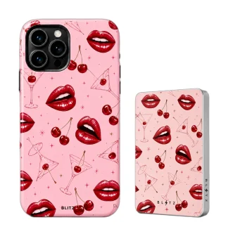Pack Besos Cereza – Carcasa y Powerbank magnético