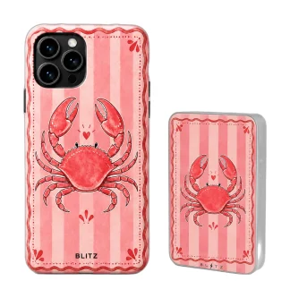 Pack Cangrejo Rayas – Carcasa y Powerbank magnético