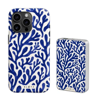 Pack Coral Azul – Carcasa y Powerbank magnético