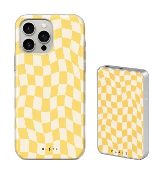 Pack Damero Miel – Carcasa y Powerbank magnético