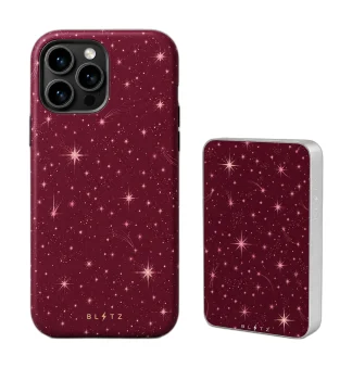 Pack Estrellas Vino – Carcasa y Powerbank magnético