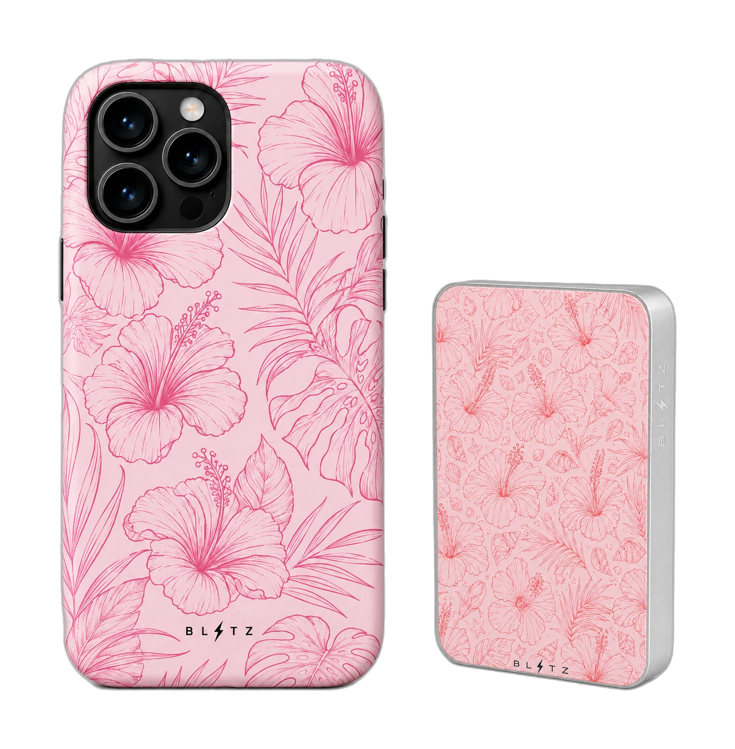 Pack Hibisco Lineal – Carcasa y Powerbank magnético