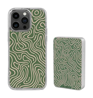 Pack Laberinto Verde – Carcasa y Powerbank magnético