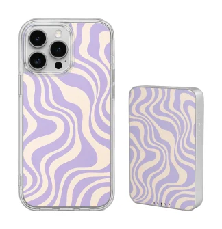 Pack Ondas Lila – Carcasa y Powerbank magnético