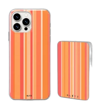 Pack Rayas Sunset – Carcasa y Powerbank magnético
