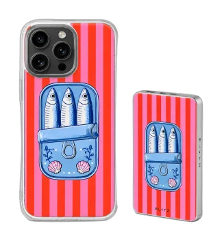 Pack Sardinas Rosa – Carcasa y Powerbank magnético