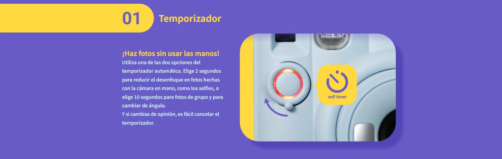 Temporizador automático de 2 y 10 segundos